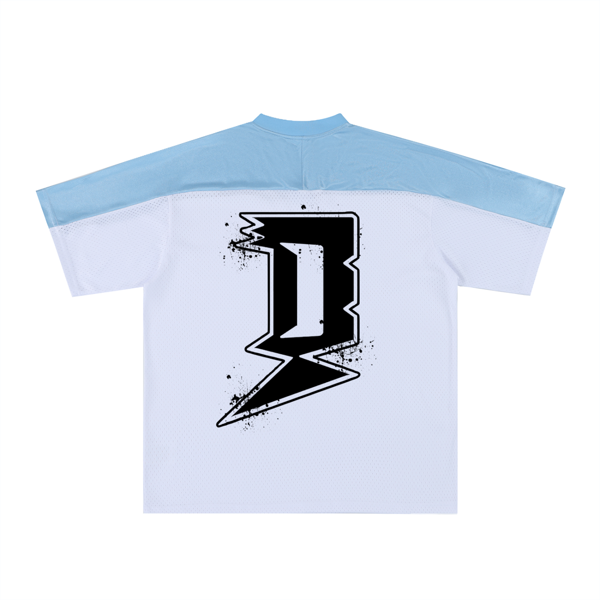 Oversized Mesh V-Neck Jersey